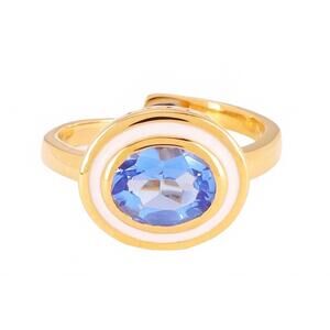 NEW BUDHAGIRL women's galaxy ring in tanzanite/white